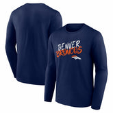 Denver Broncos Hustle Long Sleeve T-Shirt - Navy for sale
