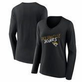 Jacksonville Jaguars Women's Hustle Long Sleeve V-Neck T-Shirt - Black cheap