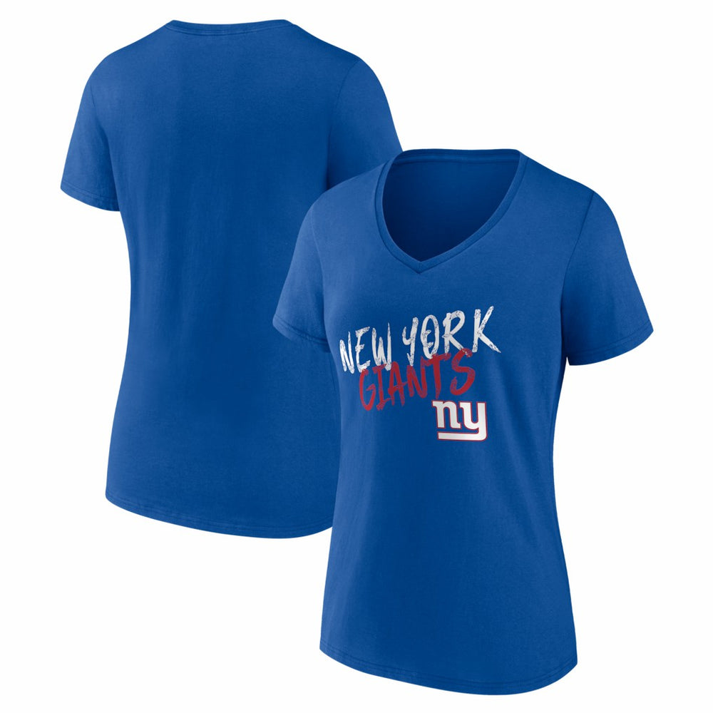 New York Giants Women's Hustle V-Neck T-Shirt - Royal outlet