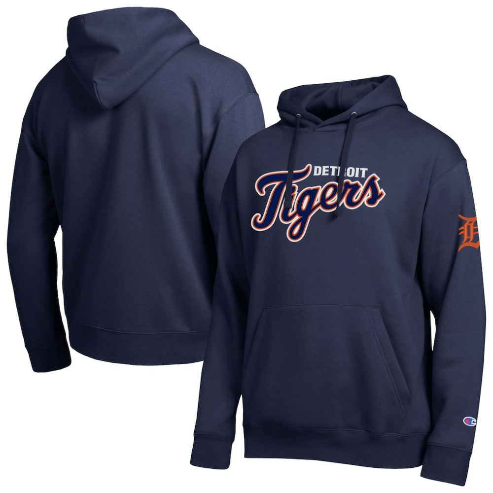 Detroit Tigers Champion All Star Wordmark Hoodie Navy
