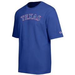 Texas Rangers Champion All Star Chenille Wordmark T-Shirt Royal