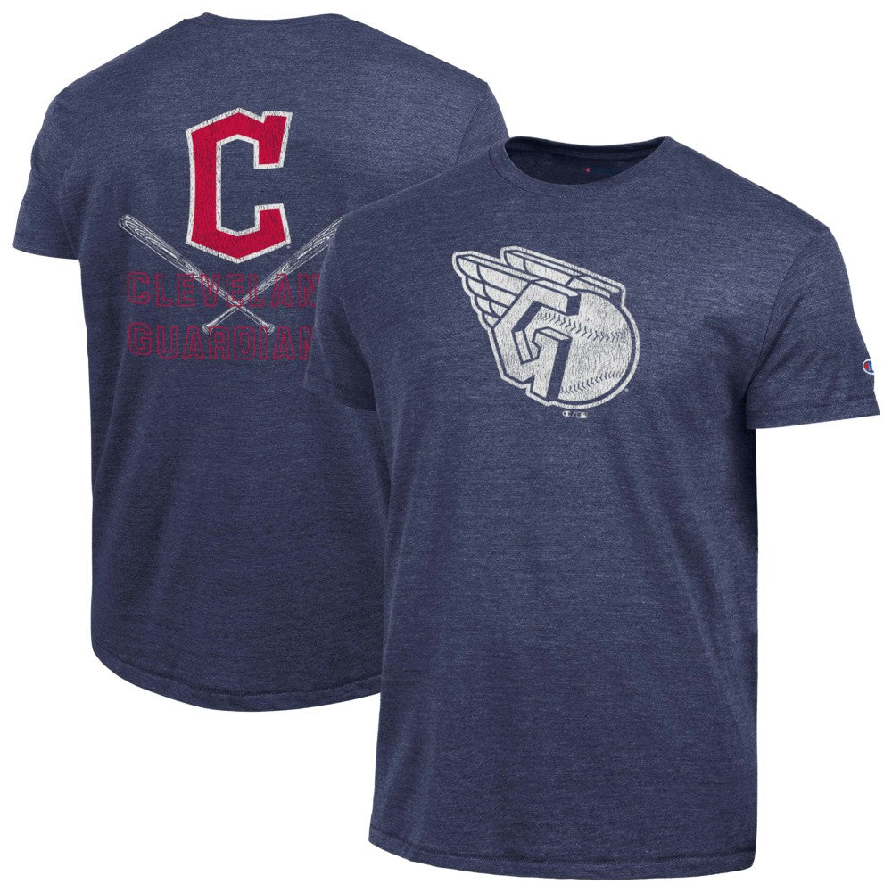 Cleveland Guardians Champion Tri-Blend T-Shirt Navy