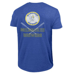 Milwaukee Brewers Champion Tri-Blend T-Shirt Heather Royal