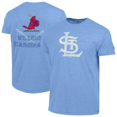 St. Louis Cardinals Champion Tri-Blend T-Shirt Heather Light Blue