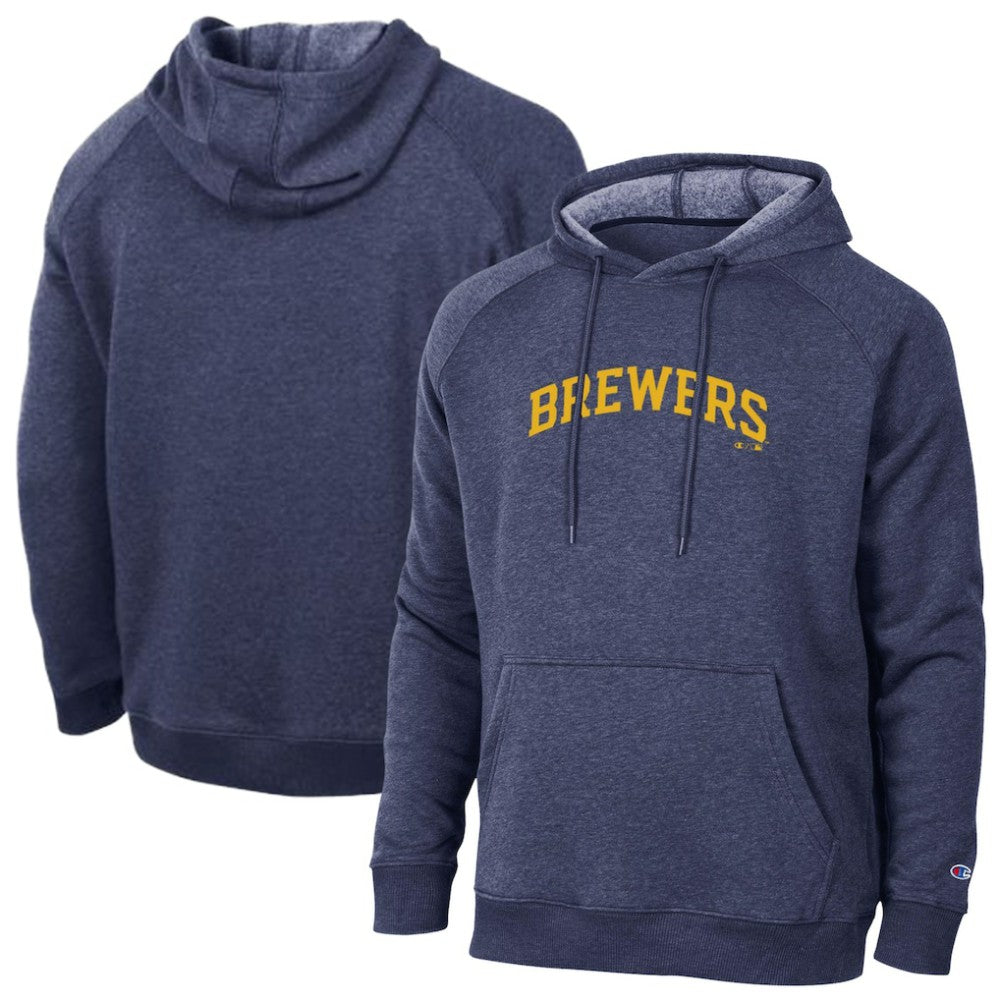 Milwaukee Brewers Champion Triumph Tri-Blend Raglan Hoodie Navy