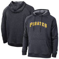 Pittsburgh Pirates Champion Triumph Tri-Blend Raglan Hoodie Black