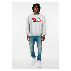 Cincinnati Reds Champion Reverse Weave Sweatshirt Heather Gray