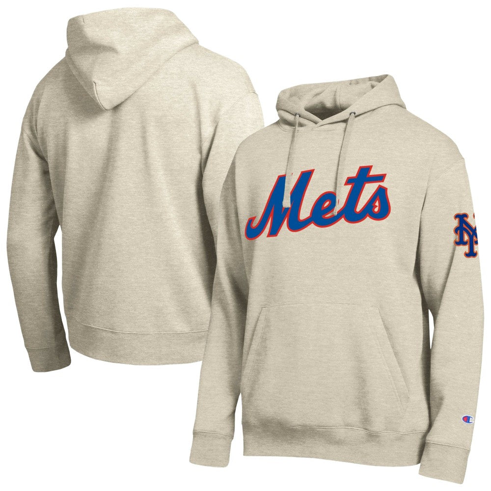 New York Mets Champion All Star Chenille Patch Hoodie Oatmeal