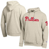 Philadelphia Phillies Champion All Star Chenille Patch Hoodie Oatmeal