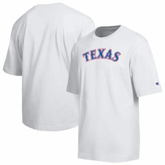 Texas Rangers Champion All Star Arched Chenille Wordmark T-Shirt White