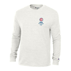 Chicago Cubs Champion Cooperstown Winning Tradition Tri-Blend Long Sleeve T-Shirt White