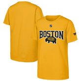 Boston Bruins Fanatics Youth 2026 NHL Stadium Series Authentic Locker Room T-Shirt - Gold T-shirts