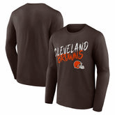 Cleveland Browns Hustle Long Sleeve T-Shirt - Brown sale