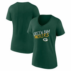 Green Bay Packers Women's Hustle V-Neck T-Shirt - Green for sale