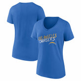 Los Angeles Chargers Women's Hustle V-Neck T-Shirt - Powder Blue online