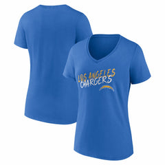 Los Angeles Chargers Women's Hustle V-Neck T-Shirt - Powder Blue online