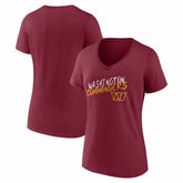 Washington Commanders Women's Hustle V-Neck T-Shirt - Burgundy online
