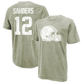 Shedeur Sanders Cleveland Browns Majestic Threads Mineral Wash Name & Number T-Shirt - Moss Green outlet