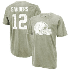 Shedeur Sanders Cleveland Browns Majestic Threads Mineral Wash Name & Number T-Shirt - Moss Green outlet