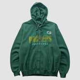 Green Bay Packers Team Edition Apparel 2010s Hooded Full Zip Sweatshirt - Green Vintage cheap