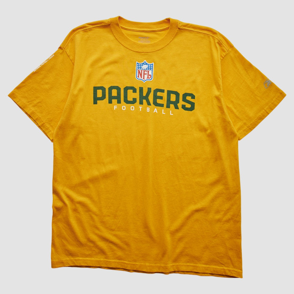 Green Bay Packers Reebok 2000s T-shirt - Yellow Vintage sale
