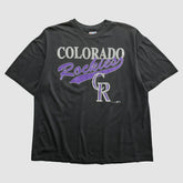 Colorado Rockies Hanes 90s T-shirt Black Vintage