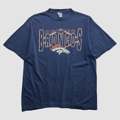 Denver Broncos Tultex 90s T-shirt - Navy Vintage cheap