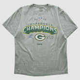 Green Bay Packers Reebok 2010 T-shirt - Heather Gray Vintage for sale