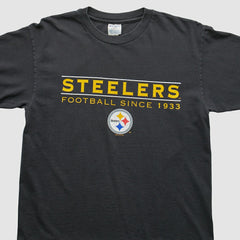 Pittsburgh Steelers Champion 1996 T-shirt - Black Vintage sale