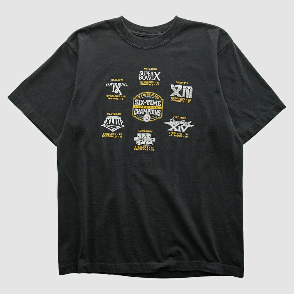 Pittsburgh Steelers Reebok 2009 T-shirt - Black Vintage outlet
