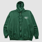 New York Jets NFL 2000s Hooded Full Zip Sweatshirt - Green Vintage outlet