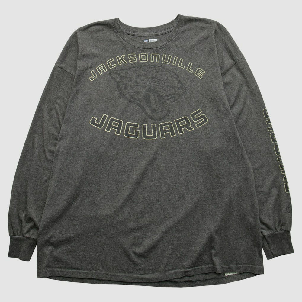 Jacksonville Jaguars NFL 2000s Long Sleeve T-shirt - Dark Heather Gray Vintage sale