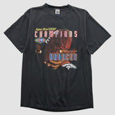 Denver Broncos Logo Athletic 1998 T-shirt - Black Vintage on sale