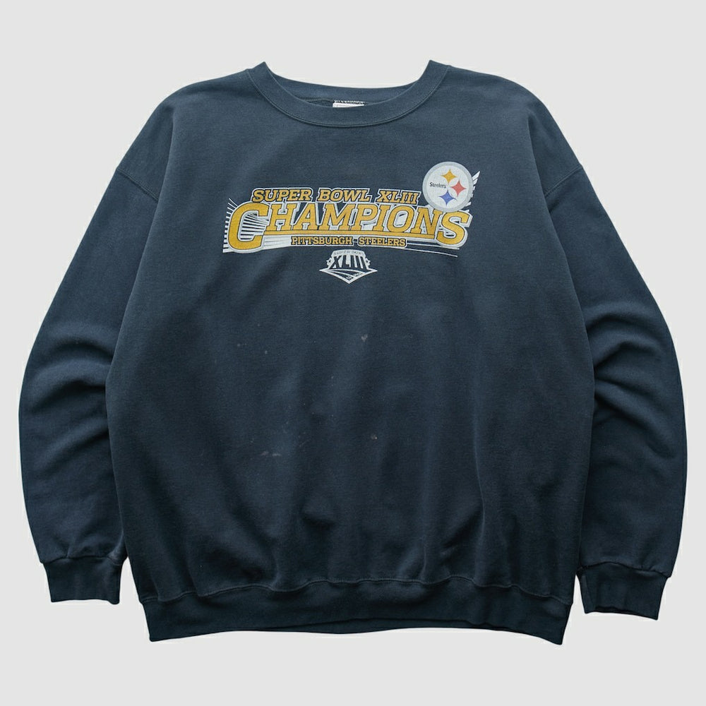 Pittsburgh Steelers NFL 2009 Pullover Sweatshirt - Navy Vintage on sale