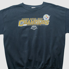 Pittsburgh Steelers NFL 2009 Pullover Sweatshirt - Navy Vintage on sale