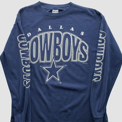 Dallas Cowboys True Fan 90s Long Sleeve T-shirt - Navy Vintage cheap