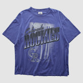 Colorado Rockies League Leader 90s T-shirt Purple Vintage