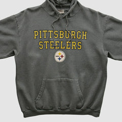Pittsburgh Steelers NFL 2000s Hooded Sweatshirt - Black Vintage discount