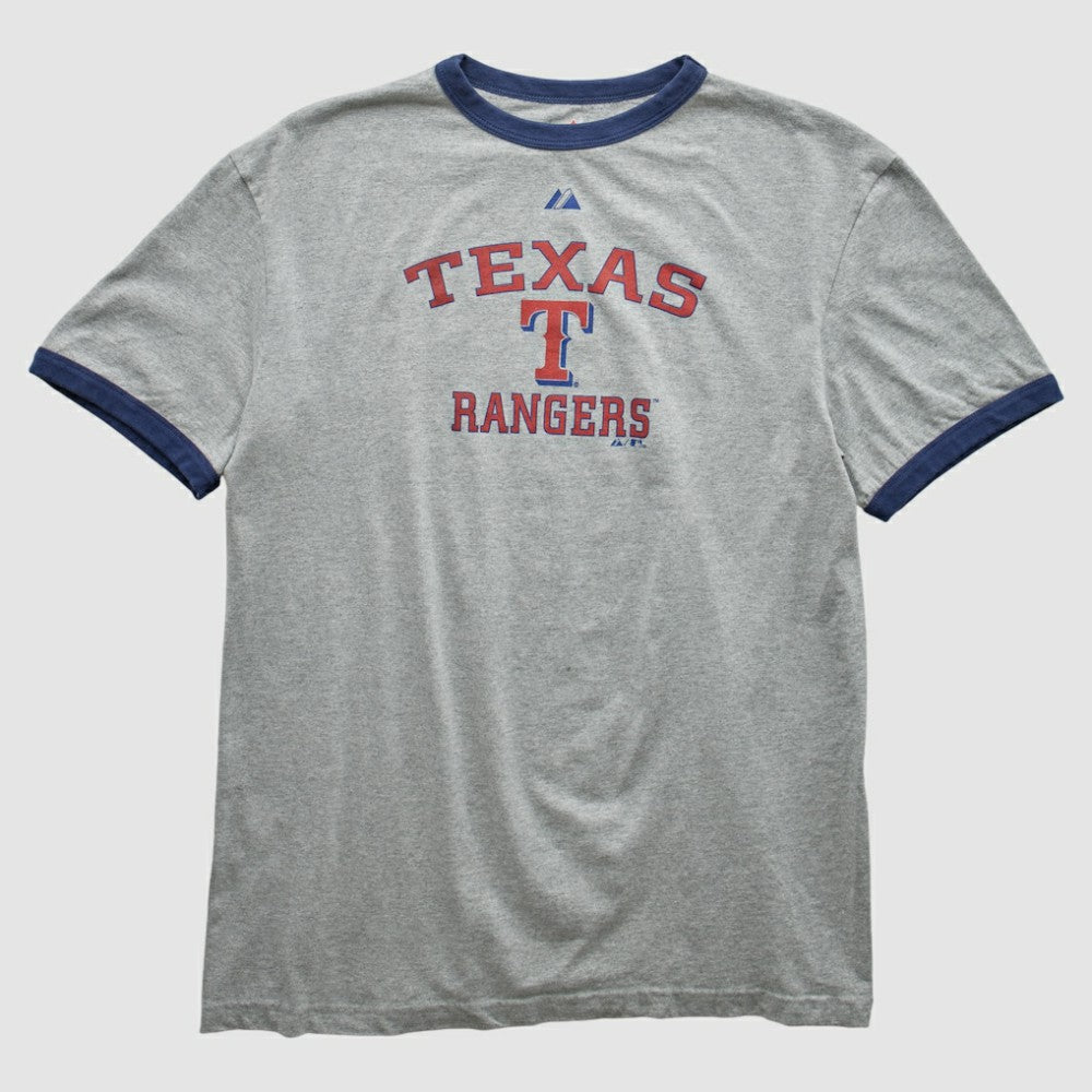 Texas Rangers Majestic 2010 T-shirt Heather Gray Vintage