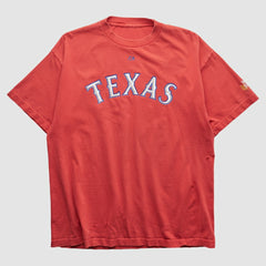 Texas Rangers Majestic 2000s T-shirt Red Vintage