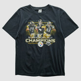 Pittsburgh Steelers Anvil 2009 T-shirt - Black Vintage cheap