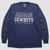 Dallas Cowboys Reebok 2000s Long Sleeve T-shirt - Navy Vintage on sale