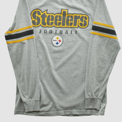 Pittsburgh Steelers NFL 2000s Long Sleeve T-shirt - Heather Gray Vintage online