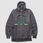 New York Jets NFL 2010s Hooded Pullover Sweatshirt - Dark Heather Gray Vintage discount