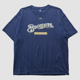 Milwaukee Brewers Majestic 2010 T-shirt Navy Vintage