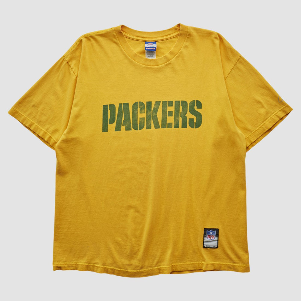 Green Bay Packers Reebok 2000s T-shirt - Yellow Vintage sale