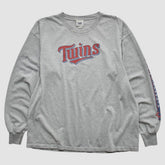 Minnesota Twins Lee Apparel 2000s Long Sleeve T-shirt Heather Gray Vintage