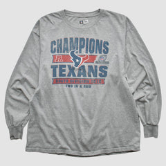 Houston Texans Team Edition Apparel 2012 Long Sleeve T-shirt - Heather Gray Vintage sale