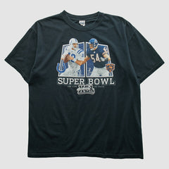 Superbowl XLII Anvil 2008 T-shirt - Black Vintage on sale