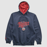 Minnesota Twins Majestic 2000s Hooded Pullover Sweatshirt Navy Vintage